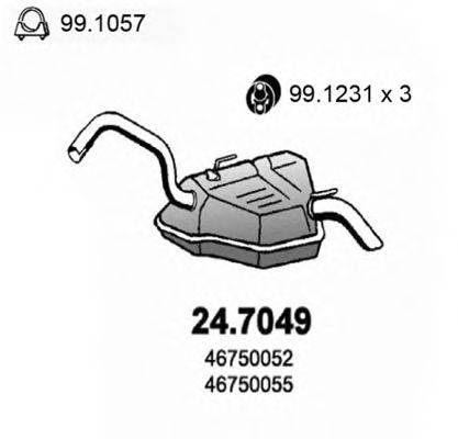ASSO 247049 Глушитель выхлопных газов конечный