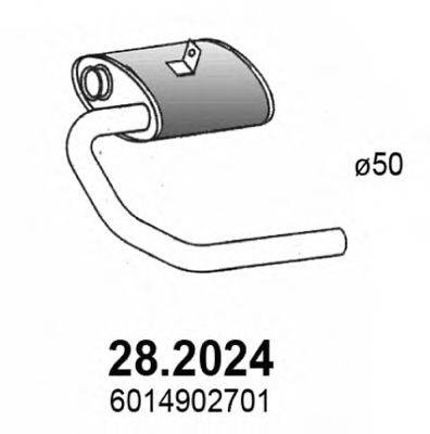 ASSO 282024 Предглушитель выхлопных газов