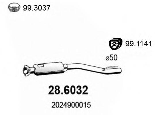 ASSO 286032 Средний глушитель выхлопных газов