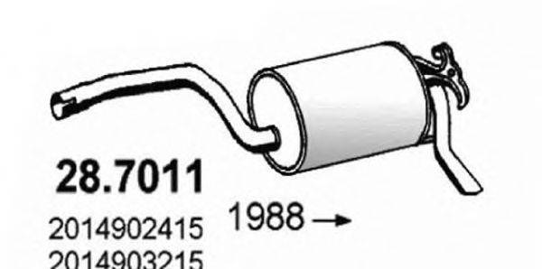 ASSO 287011 Глушитель выхлопных газов конечный