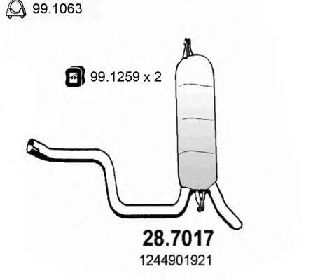 ASSO 287017 Глушитель выхлопных газов конечный