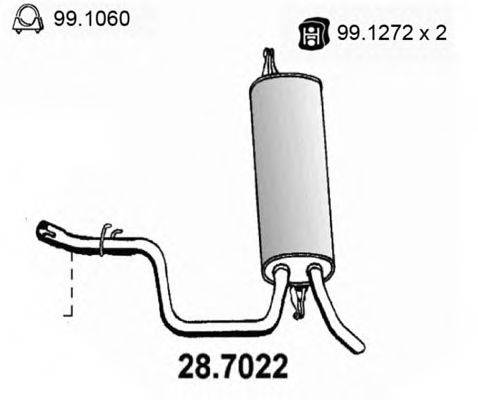 ASSO 287022 Глушитель выхлопных газов конечный