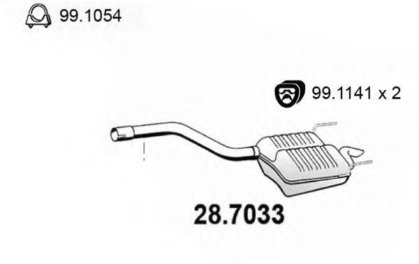 ASSO 287033 Глушитель выхлопных газов конечный