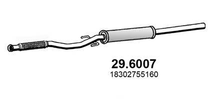 ASSO 296007 Средний глушитель выхлопных газов