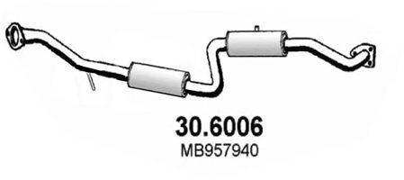 ASSO 306006 Средний глушитель выхлопных газов