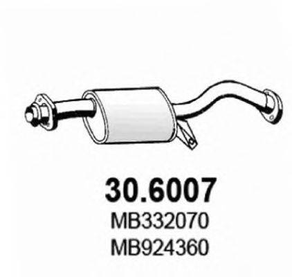 ASSO 306007 Средний глушитель выхлопных газов