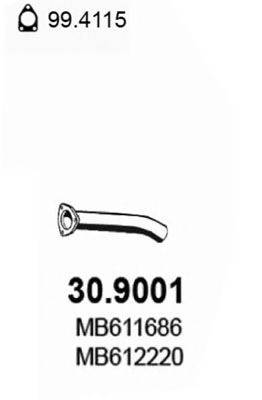ASSO 309001 Труба выхлопного газа