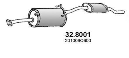 ASSO 328001 Средний / конечный глушитель ОГ