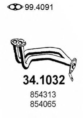 ASSO 341032 Труба выхлопного газа