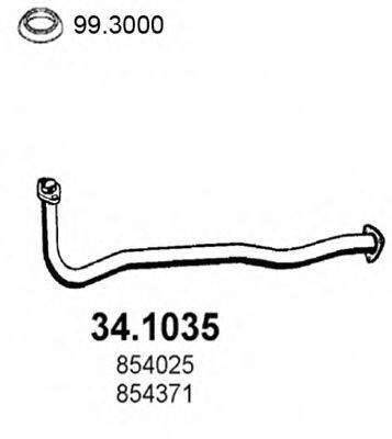 ASSO 341035 Труба выхлопного газа