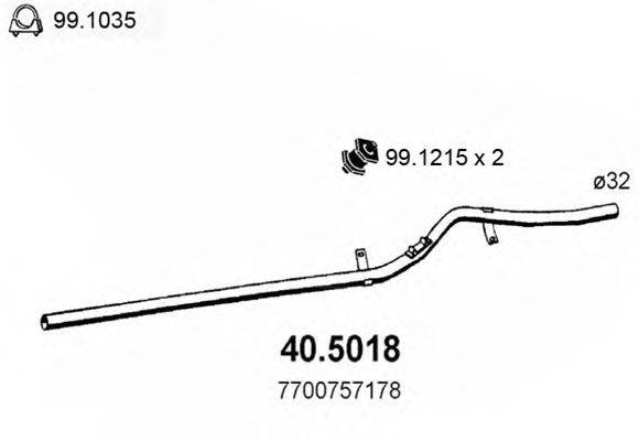 ASSO 405018 Труба выхлопного газа