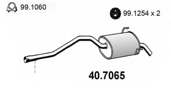 ASSO 407065 Глушитель выхлопных газов конечный