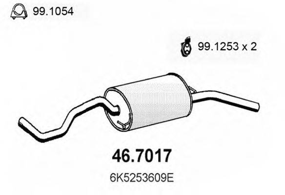 ASSO 467017 Глушитель выхлопных газов конечный