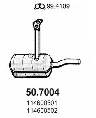 ASSO 507004 Глушитель выхлопных газов конечный