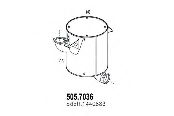 ASSO 5057036 Средний / конечный глушитель ОГ