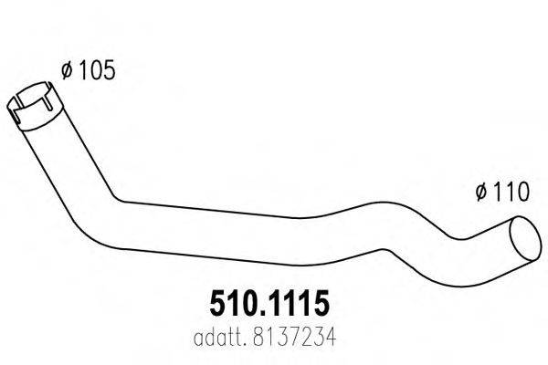 ASSO 5101115 Труба выхлопного газа