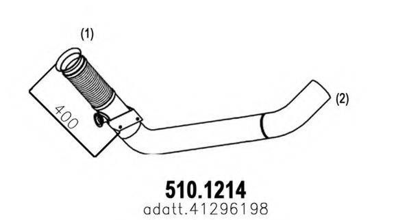 ASSO 5101214 Труба выхлопного газа