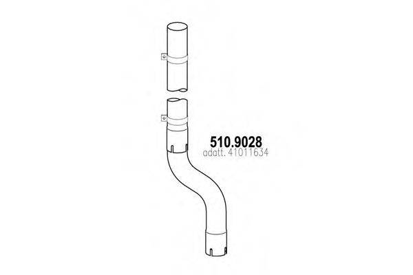 ASSO 5109028 Труба выхлопного газа