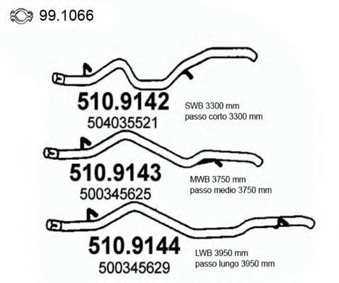 ASSO 5109143 Труба выхлопного газа