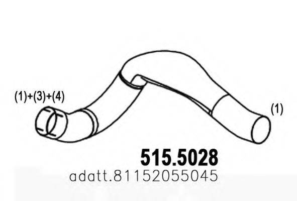 ASSO 5155028 Труба выхлопного газа