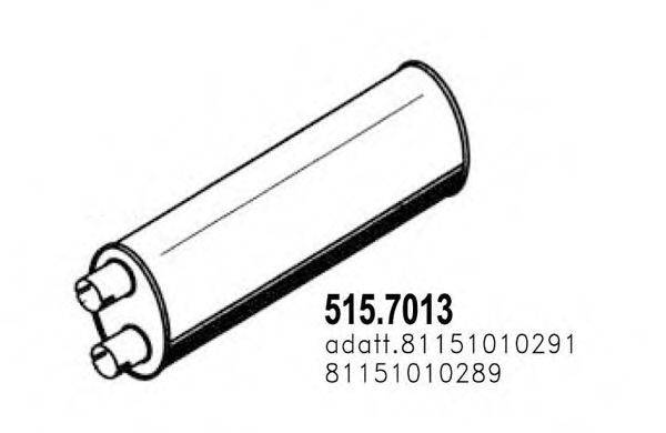 ASSO 5157013 Средний / конечный глушитель ОГ