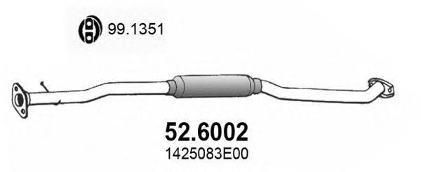 ASSO 526002 Средний глушитель выхлопных газов