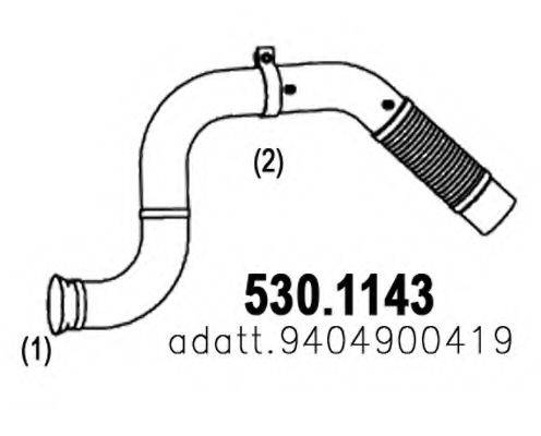 ASSO 5301143 Труба выхлопного газа