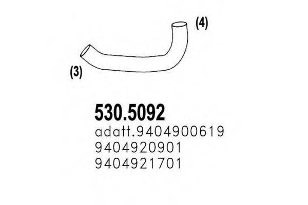 ASSO 5305092 Труба выхлопного газа