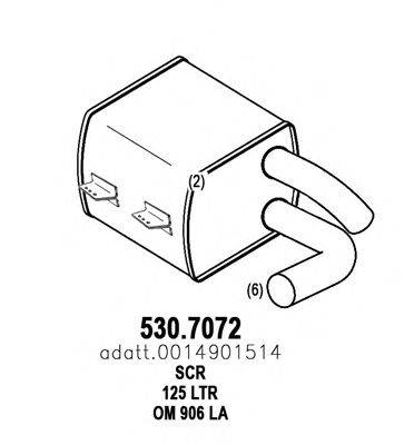 ASSO 5307072 Сажевый / частичный фильтр, система выхлопа ОГ