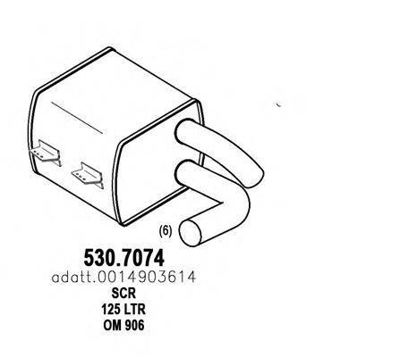 ASSO 5307074 Сажевый / частичный фильтр, система выхлопа ОГ