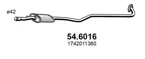 ASSO 546016 Средний глушитель выхлопных газов