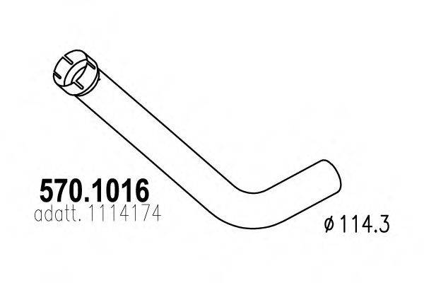 ASSO 5701016 Труба выхлопного газа