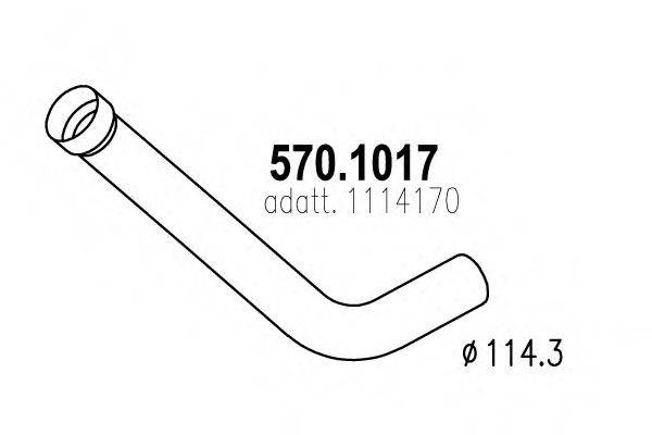 ASSO 5701017 Труба выхлопного газа