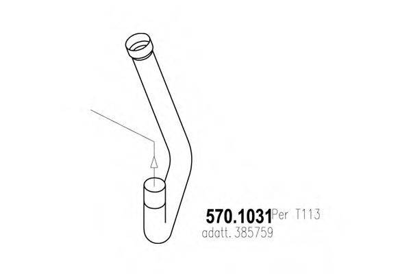 ASSO 5701031 Труба выхлопного газа