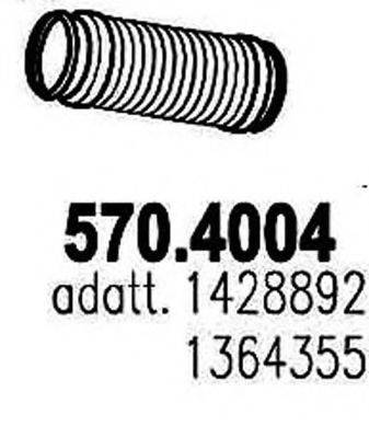 ASSO 5704004 Гофрированная труба, выхлопная система