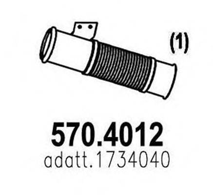 ASSO 5704012 Гофрированная труба, выхлопная система