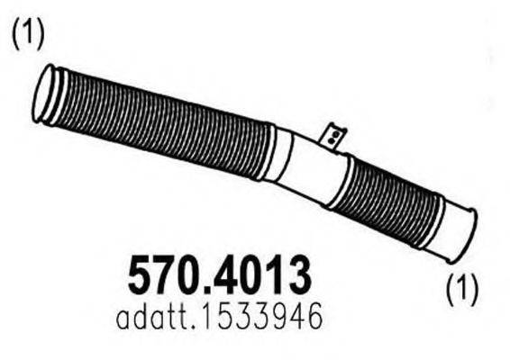 ASSO 5704013 Гофрированная труба, выхлопная система