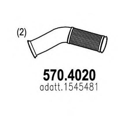 ASSO 5704020 Гофрированная труба, выхлопная система