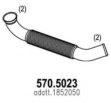 ASSO 5705023 Труба выхлопного газа