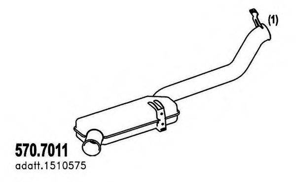 ASSO 5707011 Средний / конечный глушитель ОГ