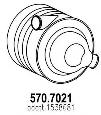 ASSO 5707021 Сажевый / частичный фильтр, система выхлопа ОГ