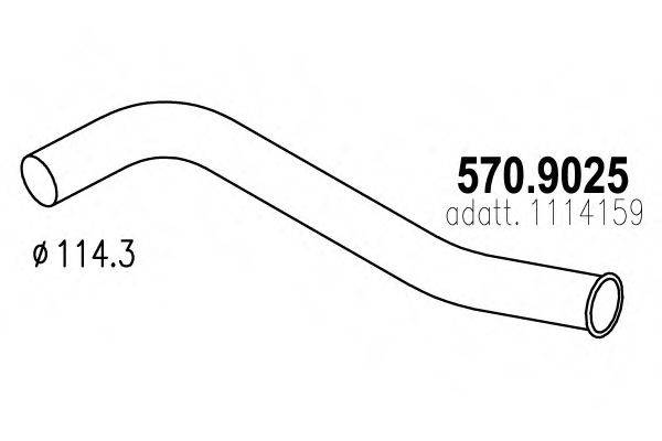 ASSO 5709025 Труба выхлопного газа