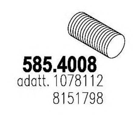 ASSO 5854008 Гофрированная труба, выхлопная система