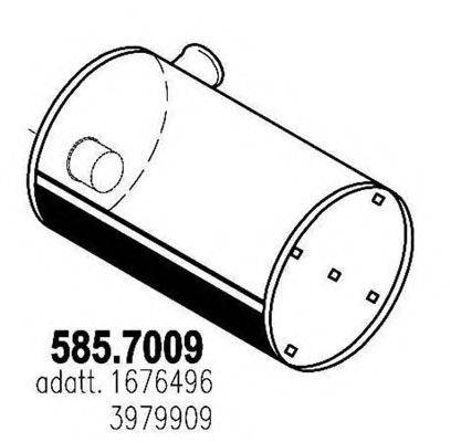 ASSO 5857009 Средний / конечный глушитель ОГ
