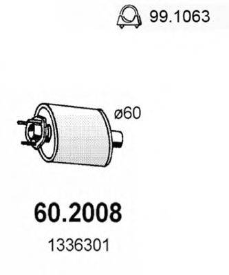 ASSO 602008 Предглушитель выхлопных газов