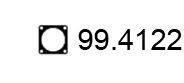 ASSO 994122 Прокладка, труба выхлопного газа
