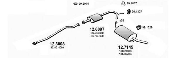 ASSO ART2809 Система выпуска ОГ