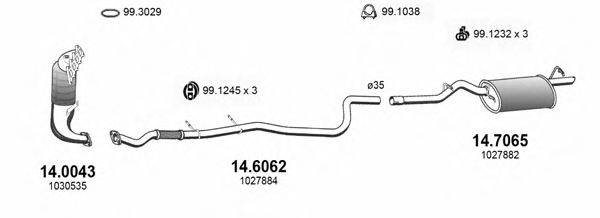ASSO ART1098 Система выпуска ОГ