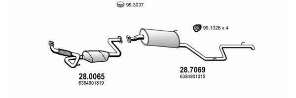 ASSO ART4055 Система выпуска ОГ