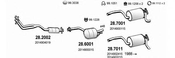 ASSO ART1415 Система выпуска ОГ